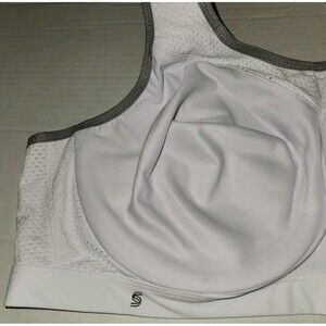 Glamorise SPORT Elite Performance Underwire Bra White + Gray 46C